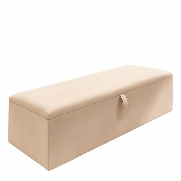 Classic Ottoman Storage Box - Latte Wool