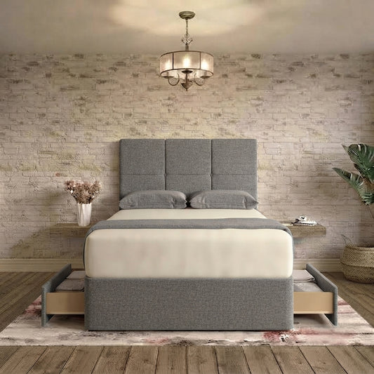 Delta Divan Bed - Charcoal Chenille