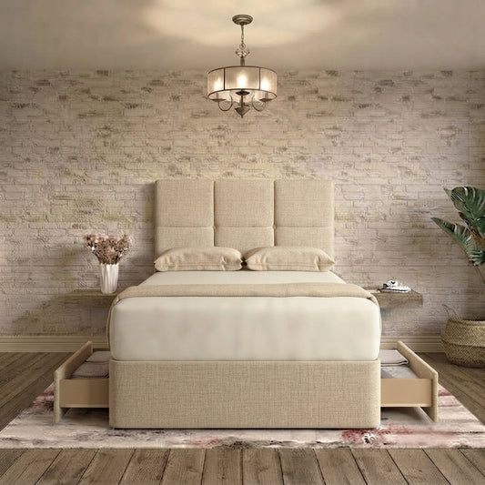 Delta Divan Bed - Mink Chenille