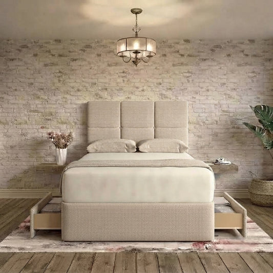 Delta Divan Bed - Putty Linen