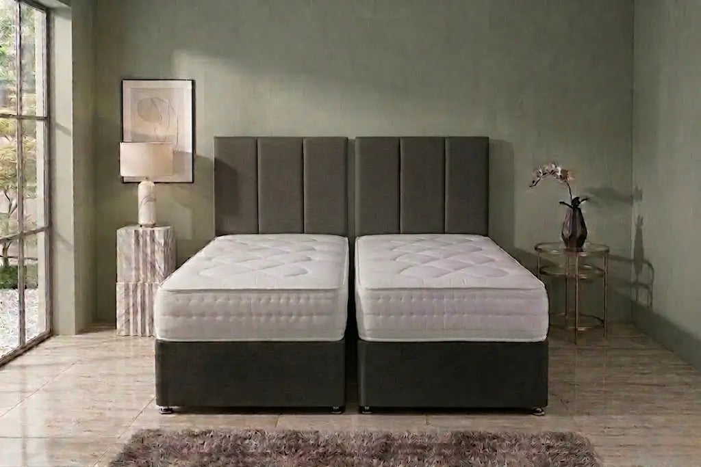 Heritage Comfort Zip and Link 1000 Pocket Sprung Divan Bed Set