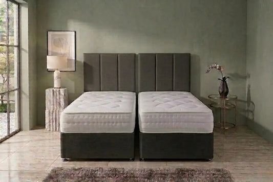 Heritage Comfort Zip and Link 2000 Pocket Sprung Divan Bed Set
