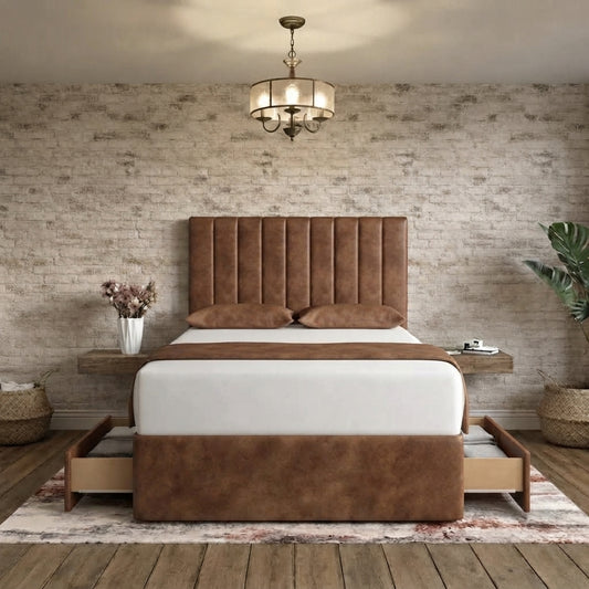 Nexus Divan Bed - Chocolate Plush Velvet