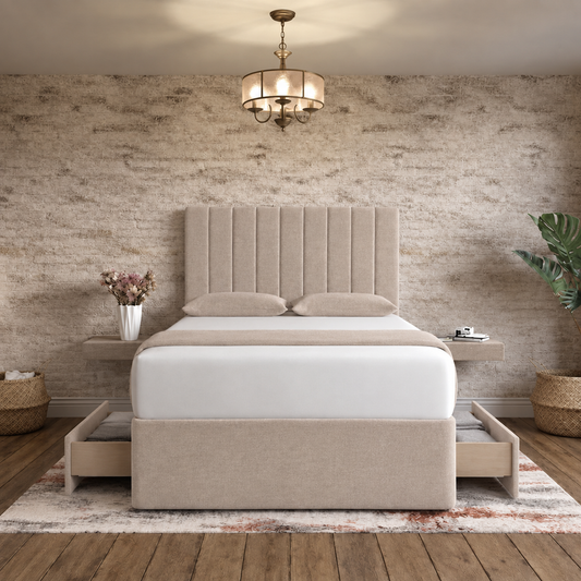 Nexus Divan Bed - Latte Wool