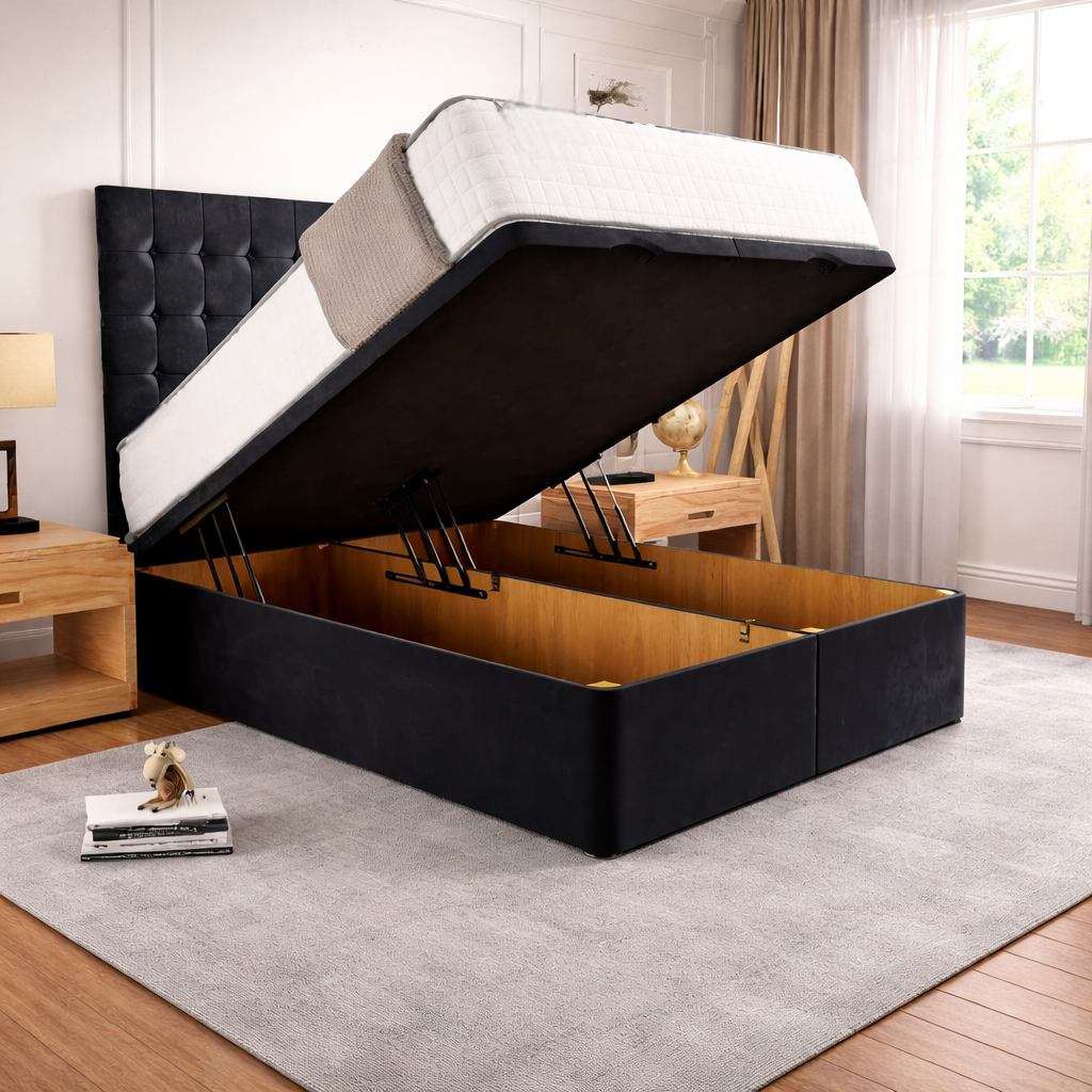 Cube Ottoman Divan Bed - Clay Wool