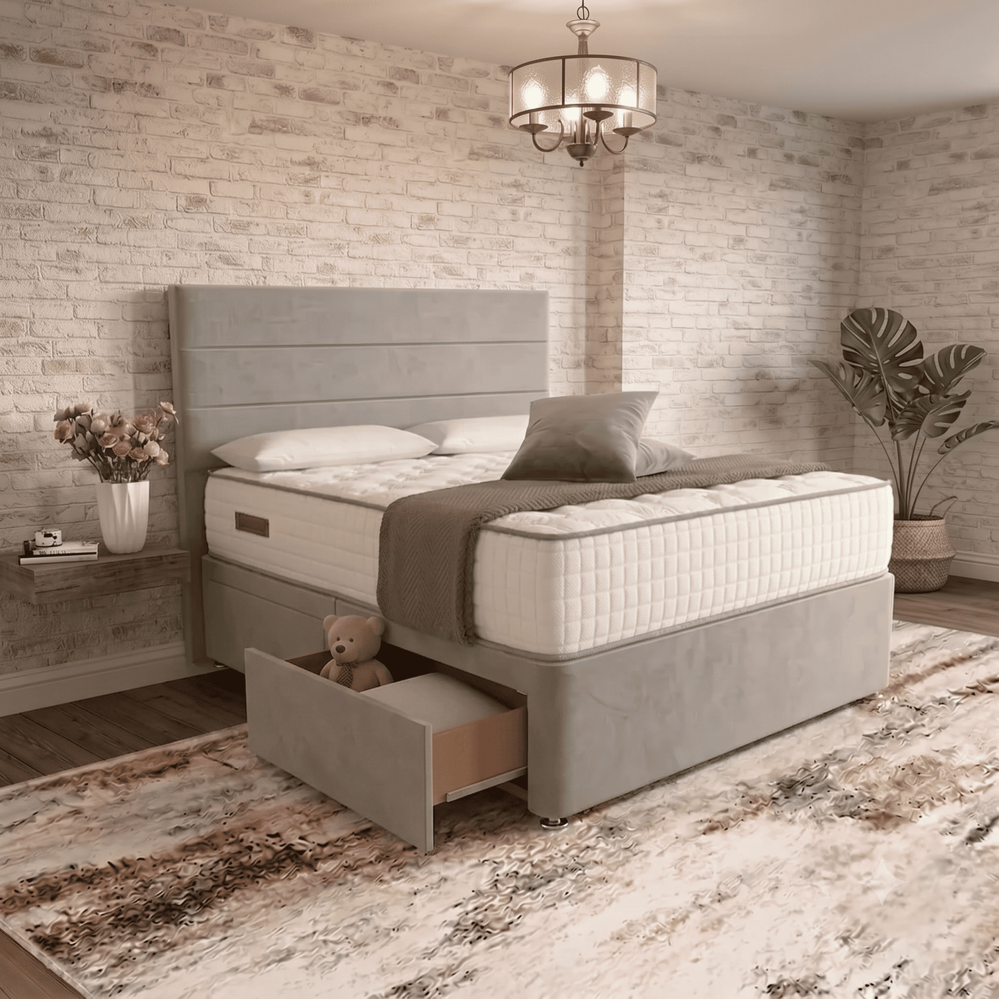 The Vista Divan Bed - Silver Naples