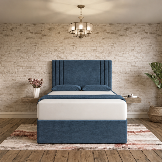 Augustus Divan Bed - Blue Chenille