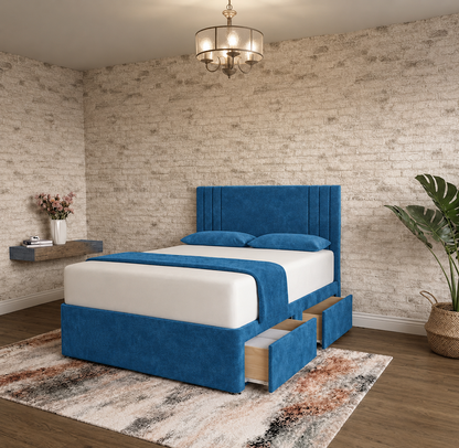 Augustus Divan Bed - Blue Naples