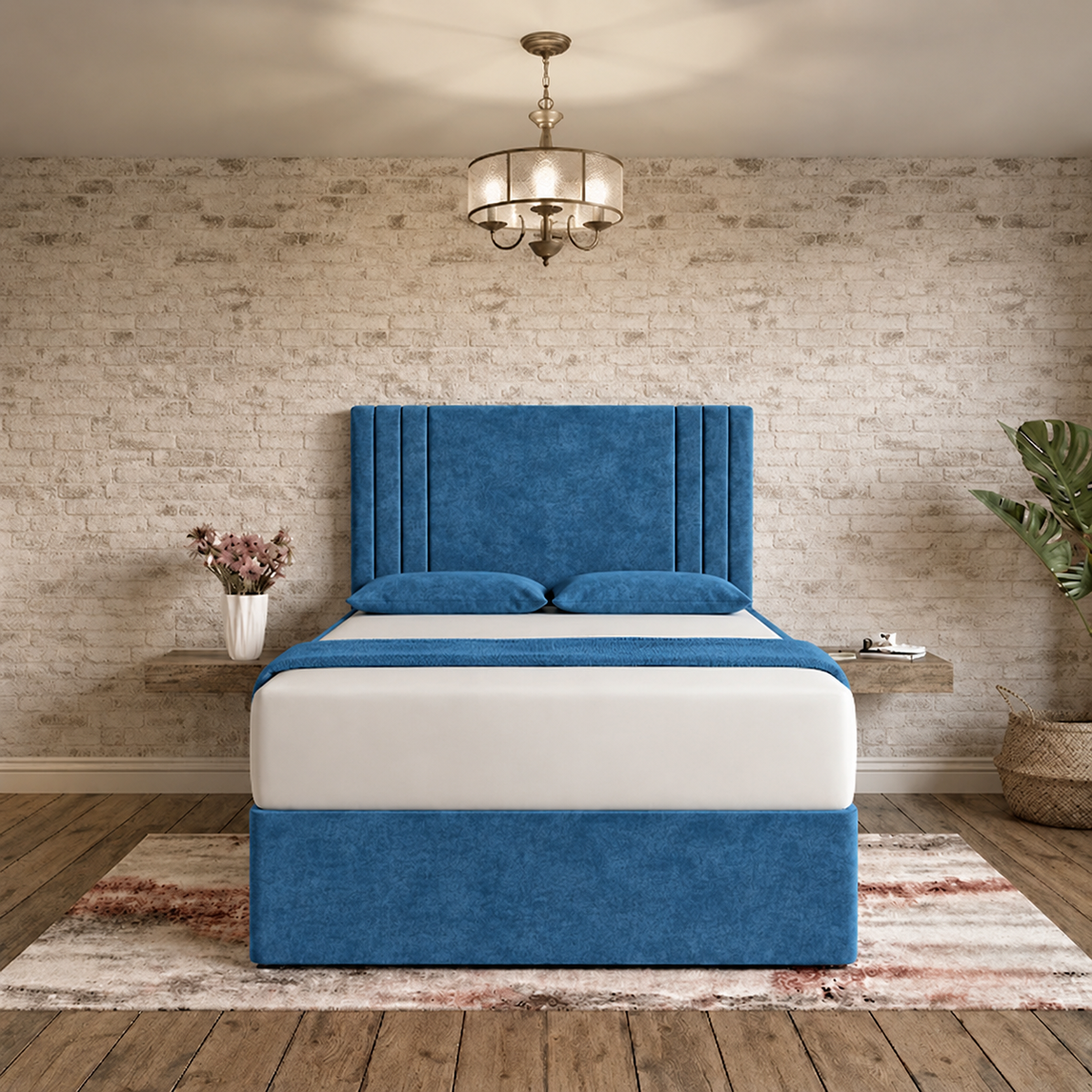 Augustus Divan Bed - Blue Naples