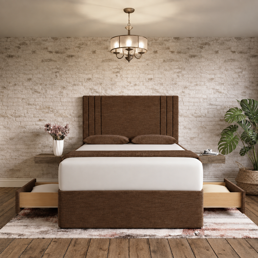 Augustus Divan Bed - Brown Chenille