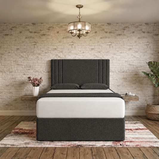 Augustus Divan Bed - Charcoal Linen