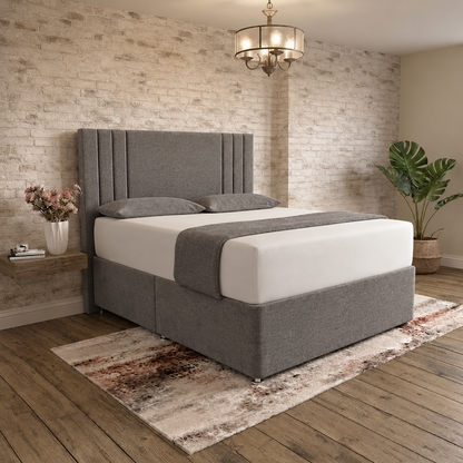 Augustus Divan Bed - Graphite Linen