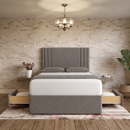 Augustus Divan Bed - Graphite Linen