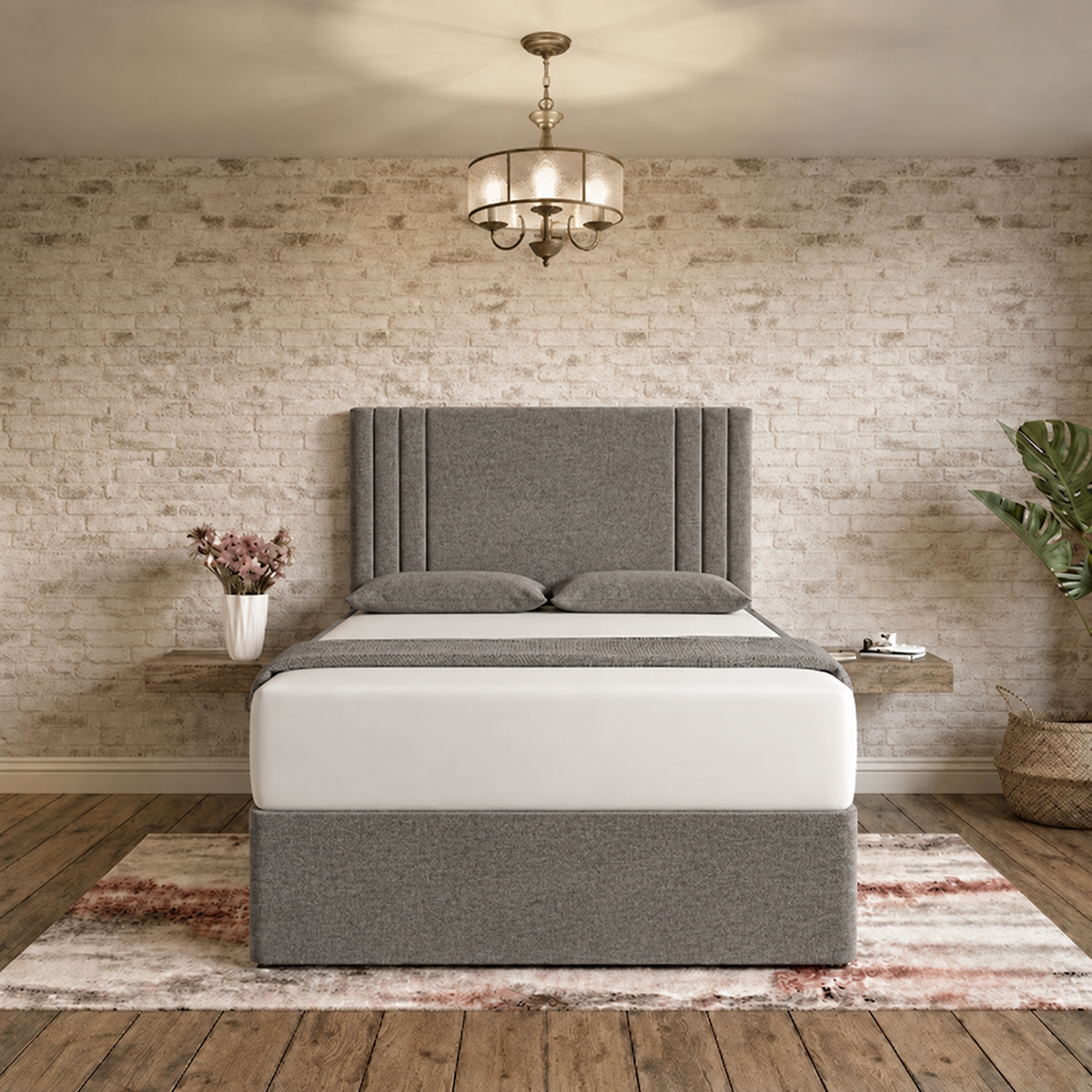 Augustus Divan Bed - Graphite Linen
