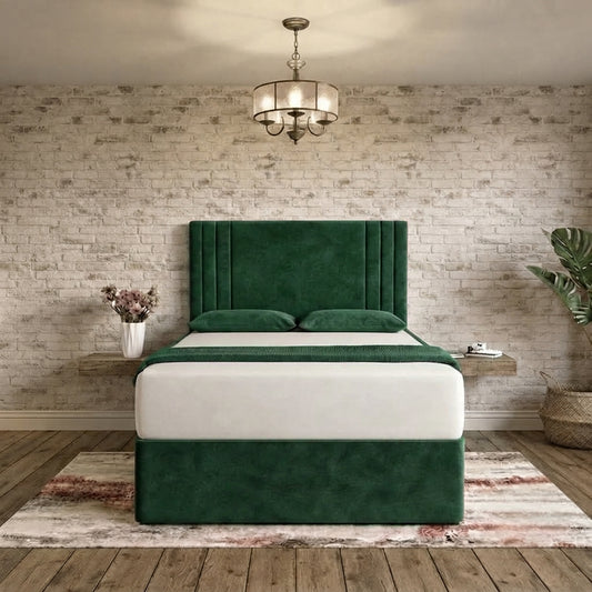 Augustus Divan Bed - Green Plush Velvet