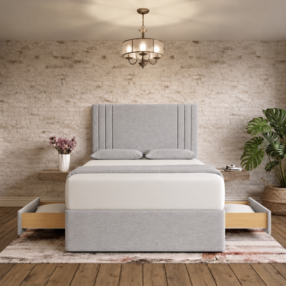 Augustus Divan Bed - Grey Chenille