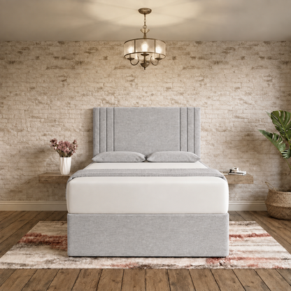 Augustus Divan Bed - Grey Chenille