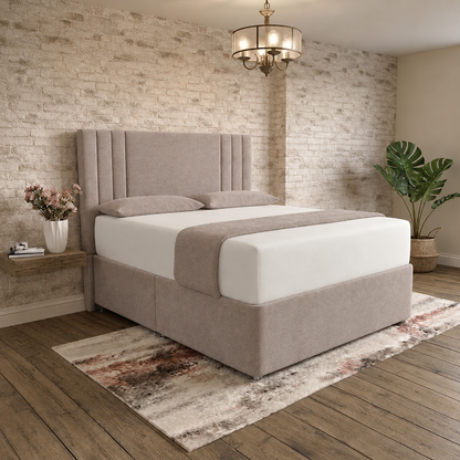Augustus Divan Bed - Latte Wool