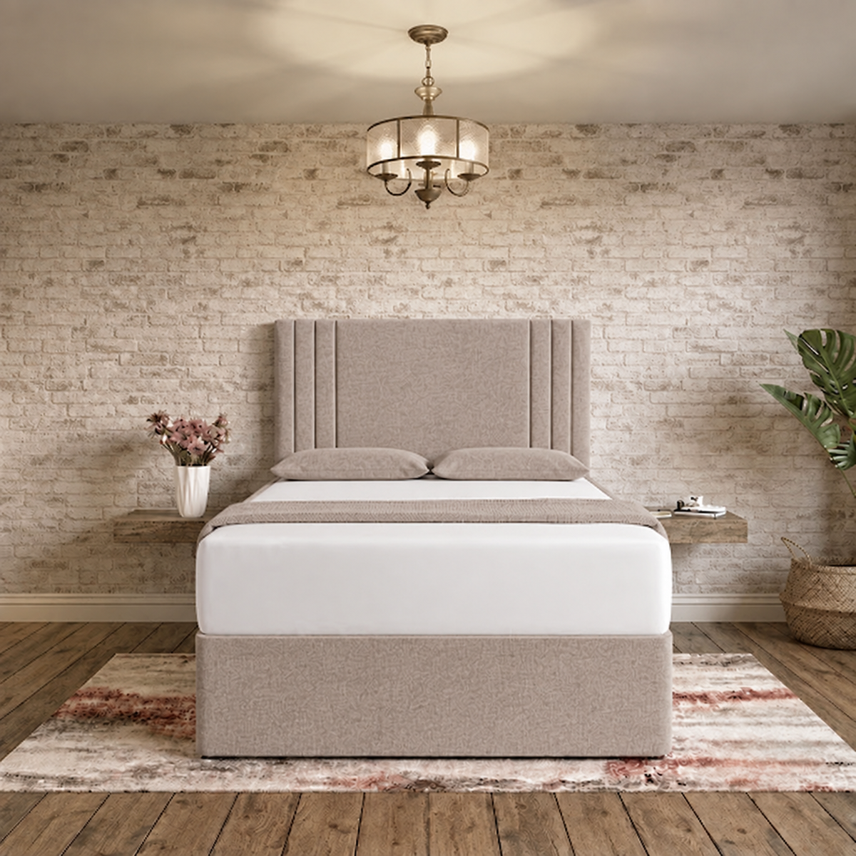 Augustus Divan Bed - Latte Wool