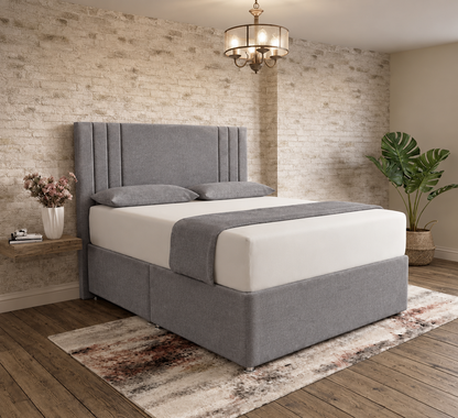 Augustus Divan Bed - Pewter Wool