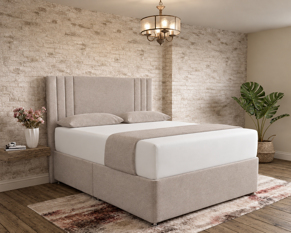 Augustus Divan Bed - Putty Linen