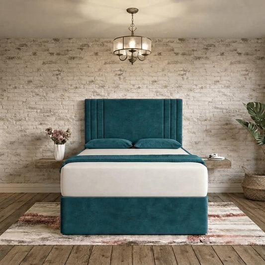 Augustus Divan Bed - Teal Plush Velvet
