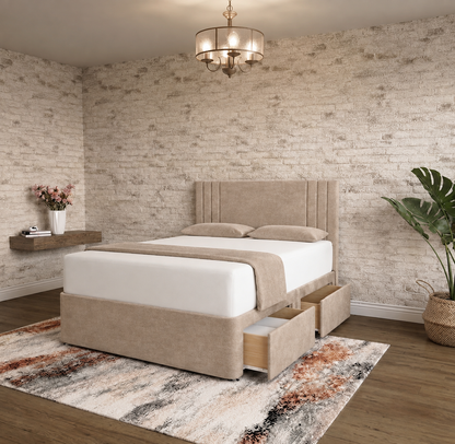 Augustus Divan Bed - Mink Chenille