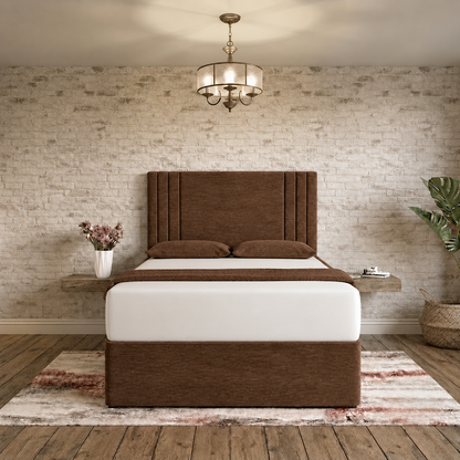 Augustus Divan Bed - Brown Chenille