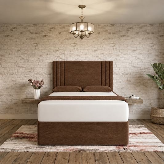 Augustus Divan Bed - Brown Chenille