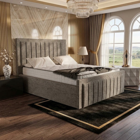 Brooklyn Upholstered Ottoman Bed - Charcoal Chenille
