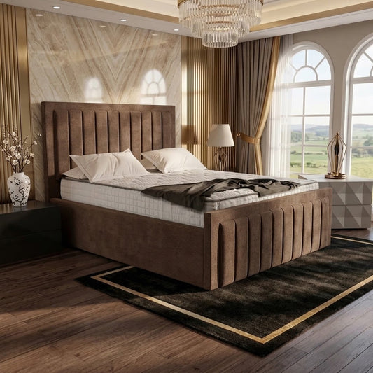 Brooklyn Upholstered Ottoman Bed - Mink Naples