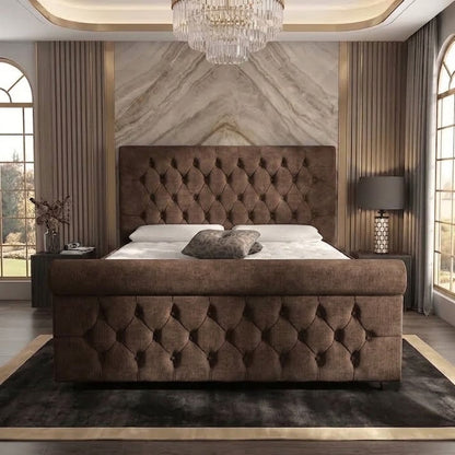 Buckingham Upholstered Ottoman Bed - Mink Naples
