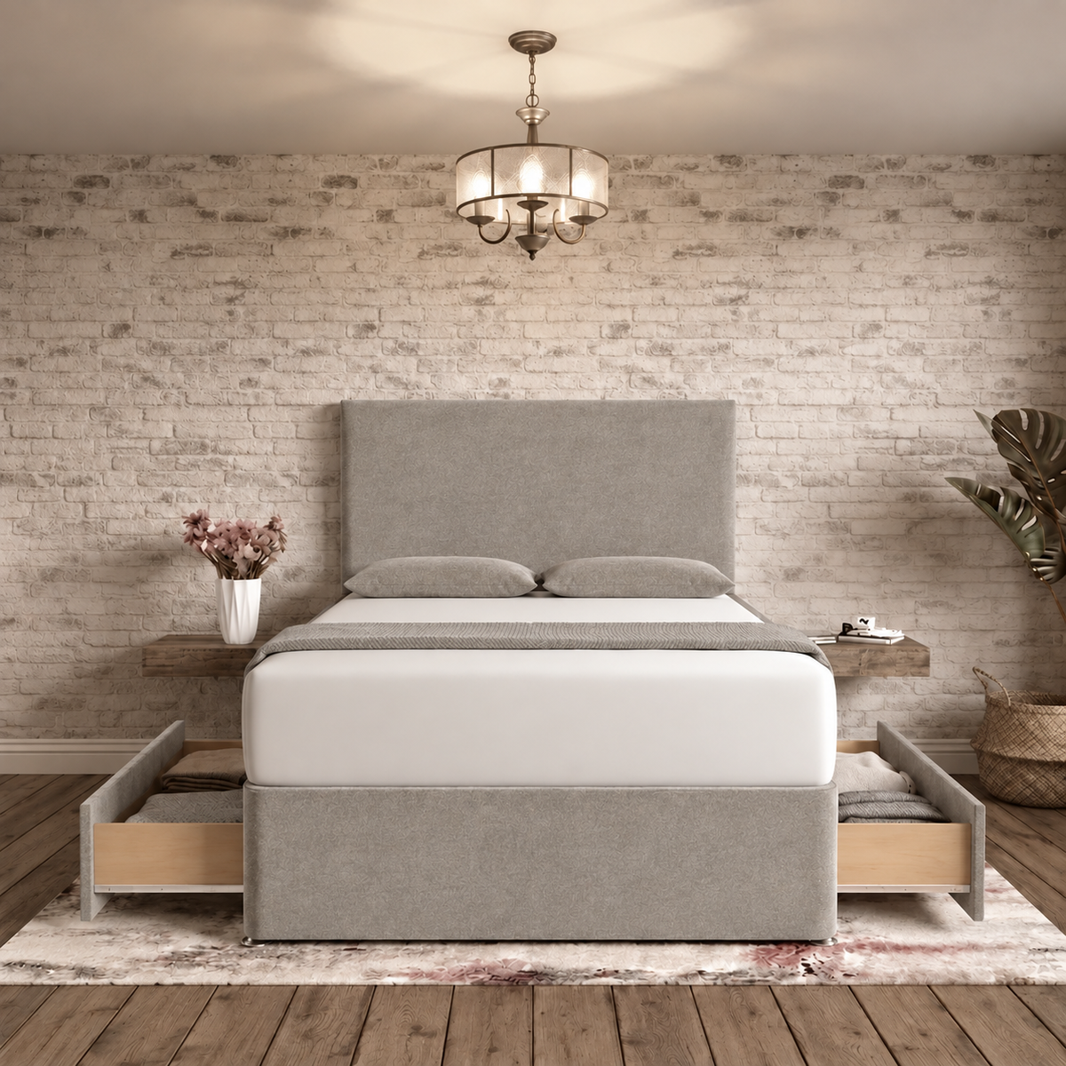 Classic Divan Bed - Clay Wool