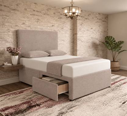 Classic Divan Bed - Latte Wool