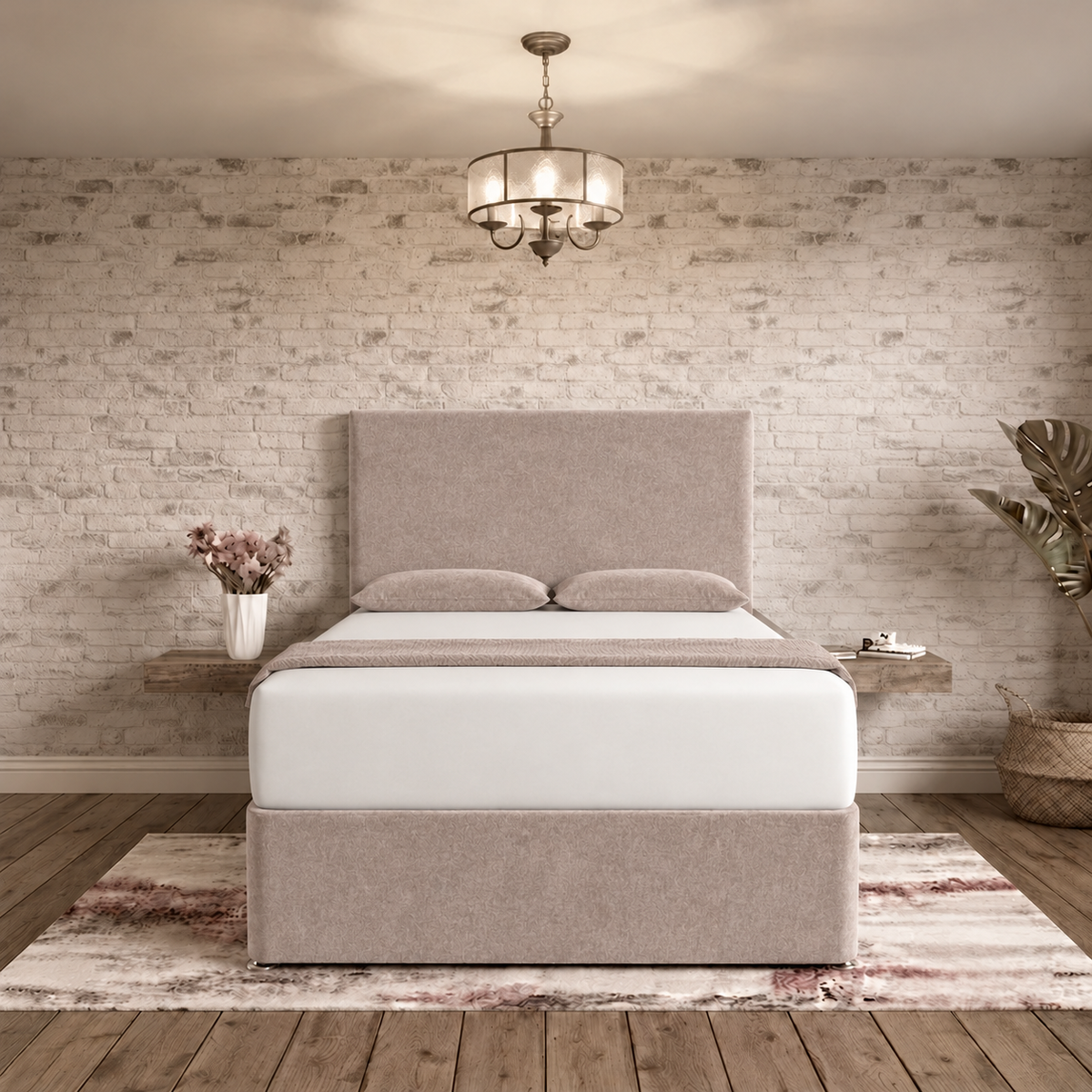 Classic Divan Bed - Latte Wool