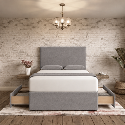 Classic Divan Bed - Pewter Wool