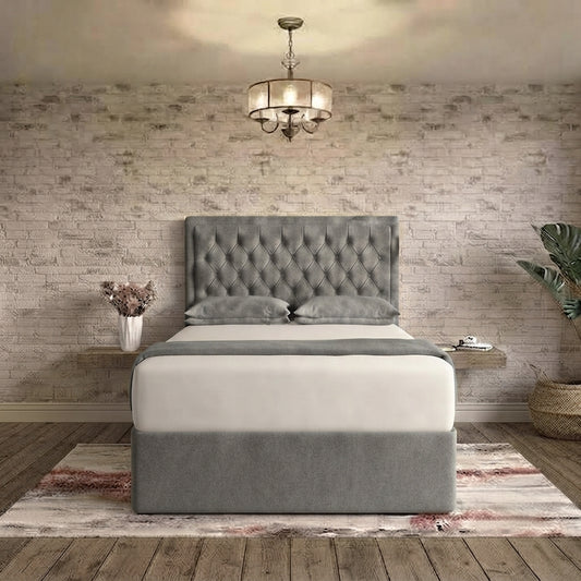 Crown Chesterfield Divan Bed - Clay Wool