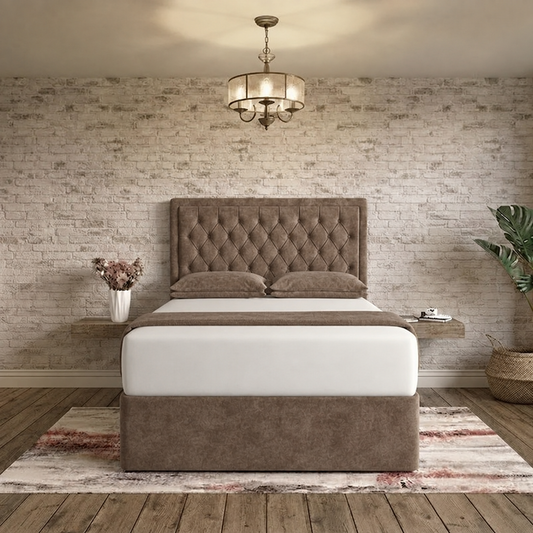 Crown Chesterfield Divan Bed - Mink Naples