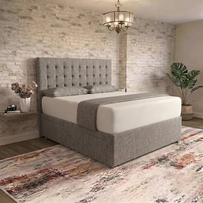 Cube Divan Bed - Clay Wool