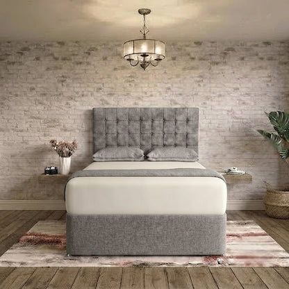 Cube Divan Bed - Clay Wool