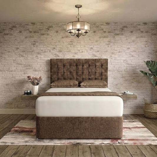 Cube Divan Bed - Mink Naples