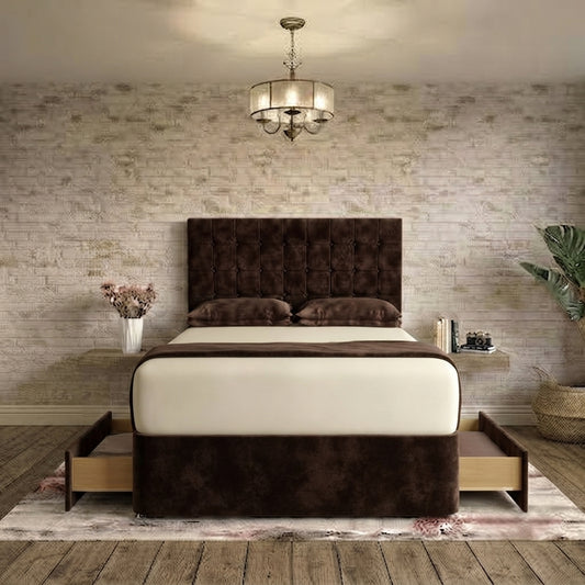 Cube Divan Bed - Slate Grey Naples