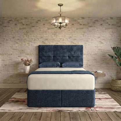 Delta Divan Bed - Blue Chenille