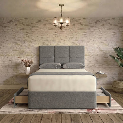 Delta Divan Bed - Charcoal Chenille