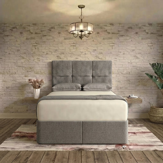 Delta Divan Bed - Charcoal Chenille