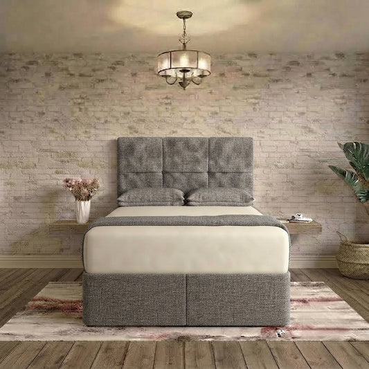 Delta Divan Bed - Graphite Linen