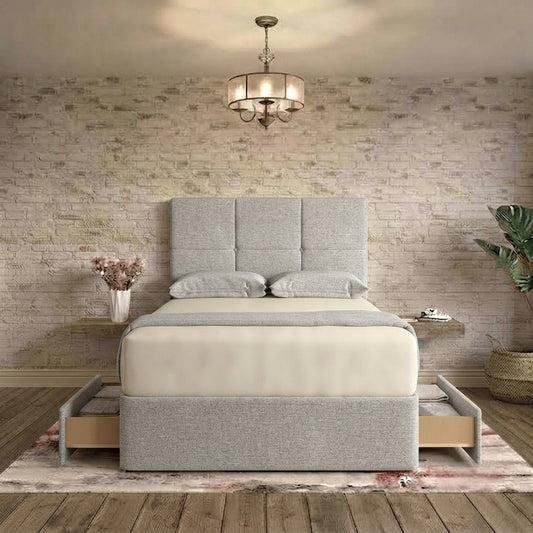 Delta Divan Bed - Grey Chenille