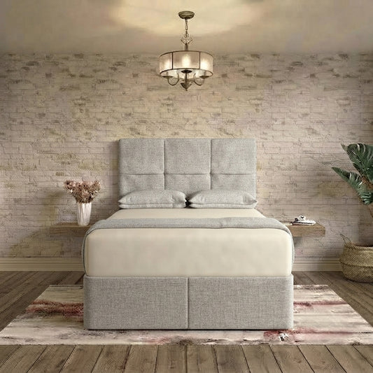 Delta Divan Bed - Grey Chenille