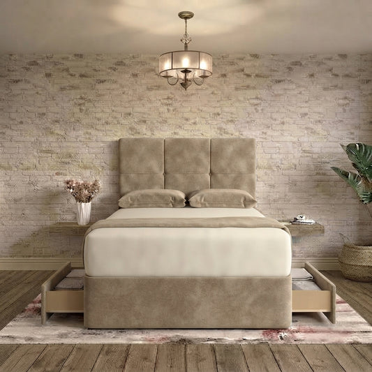 Delta Divan Bed - Latte Wool