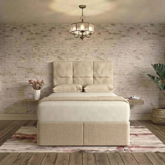 Delta Divan Bed - Mink Chenille